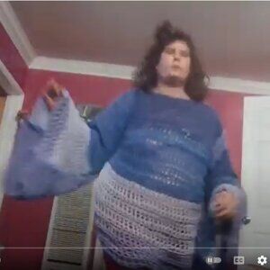 Trees Naturals Purple Crochet Oversized Sweater